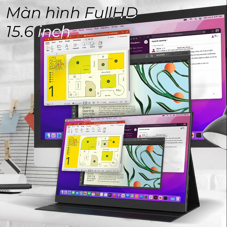 Màn hình di động 15.6 inch siêu mỏng FullHD 60Hz IPS HDR