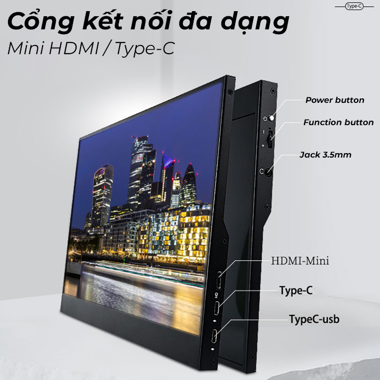 Màn hình di động 15.6 inch siêu mỏng FullHD 60Hz IPS HDR