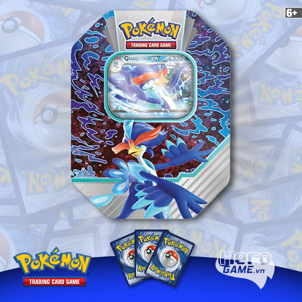 Th bi TCG Pokemon Paldea Partners Tin Quaquaval EX