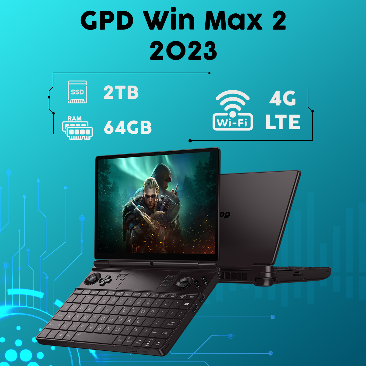 GPD WIN Max2 2023 Ryzen7 メモリ64GB 払え 4G LTE